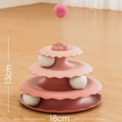 Cat Turntable Toy with Built-in Ball Self-Play Interactive Puzzle - 8