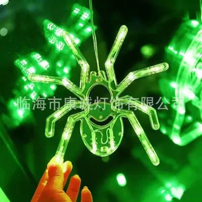 Cross-border Halloween Suction Cup Light Pumpkin Light Witch Bat Spider Ghost Festival Party Atmosphere Decoration LED Suction Cup Light