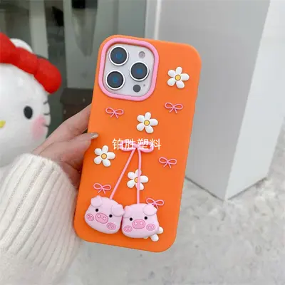 外贸直销适用于中兴ZTE A35 A36硅胶卡通小猪手机保护套PhoneCase - 6