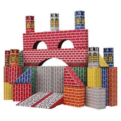 Children's Artificial Paper Brick Building Blocks, DIY Castle Set - 6