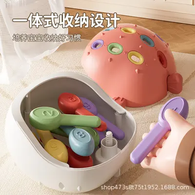 Pufferfish Plug-In Toy for Ages 1-3, Fine Motor and Color Matching - 4