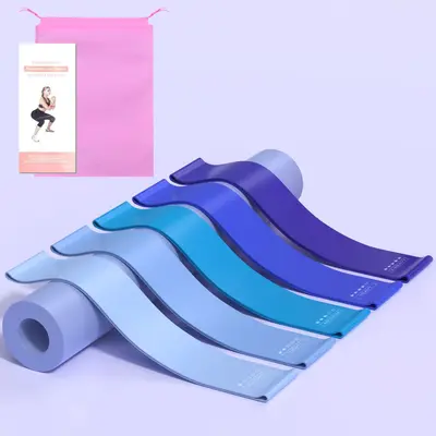 Yoga Direnç Halkası, Gradyan Renkli Elastik Bant, Kalça ve Kol İçin - 12