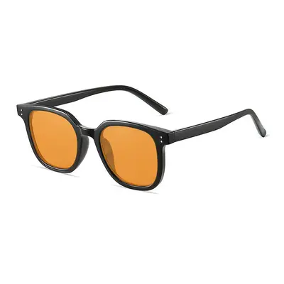 Unisex Retro-Sonnenbrille in Braun und Hellblau - 7