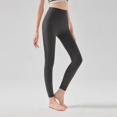Hochtailliete Yogahose mit Po-Lift und Taschen, atmungsaktiv - 10