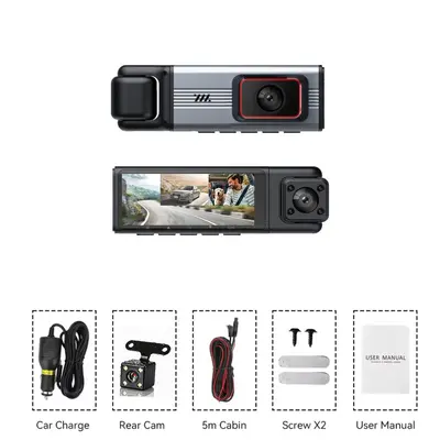 跨境4镜头4录行车记录仪高清夜视1080P前后左右360度广角汽车DVR