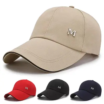 Baseball cap sun hat for men and women, spring and summer outdoor solid color fashionable stylish unisex