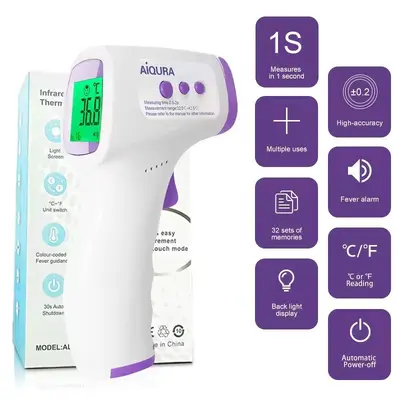 Non-Contact Infrared Forehead Thermometer, Portable Handheld Mini