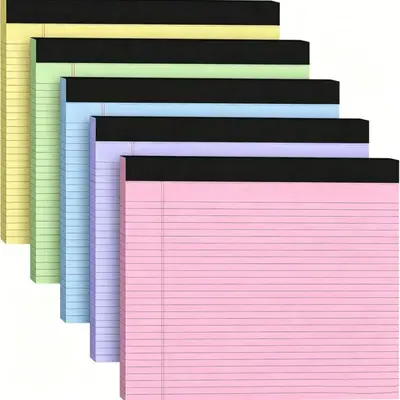 A4 6-Color Tear-Off Ruled Notepad, Portable Planning Notebook - 4