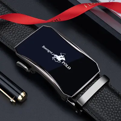 Paul men's new genuine leather belt business automatic buckle cowhide practical card slot belt fashionable and versatile