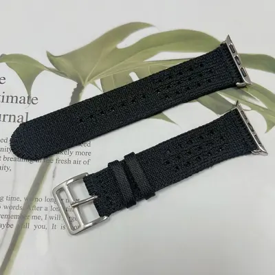 Apple Watch S12/10/9/Ultra3/SE Uyumlu Örgü Delikli Kordon - 11