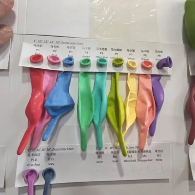 Mattes Macaron-Latexballon mit Schwanz, verdickt