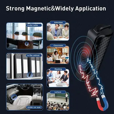 Cross-border new powerful magnetic recording device conference teaching artificial intelligence smart high-resolution noise reduction long standby time recording pen
