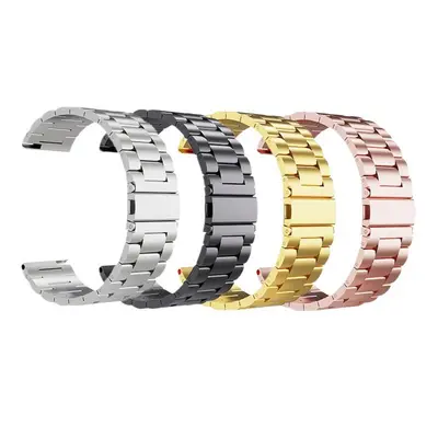 Üç boncuklu paslanmaz çelik metal kordon, Apple Watch uyumlu - 6