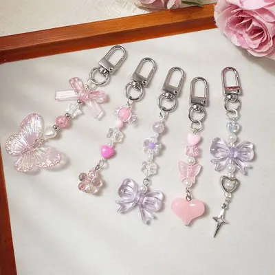 Cross-border Amazon Multiple Sets Dopamine Colorful Mini Keychain Bag Charm Phone Charm Decorative Strap - 2