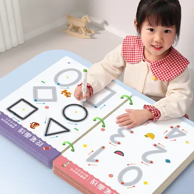 Pencil Control Training Cards, Erasable, for Ages 2-3
