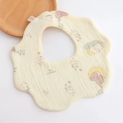 100% Cotton Gauze Baby Bib, Waterproof, Breathable, Soft for Newborns - 11