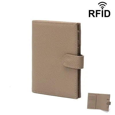 Pasaport çantası, deri, RFID korumalı, çok kartlı - 10