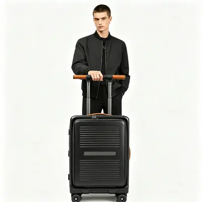 Waterproof Trolley Suitcase with Laptop Compartment and Combination Lock - 4