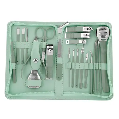 Matcha Green Nail Clipper Complete Set with Nail Care Tools - 6