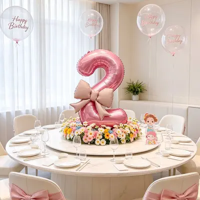 18 Yaş Doğum Günü Rakam Folyo Balon, El Tutulur, Parti Fotoğraf Aksesuarı