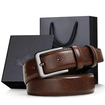Otantik eski moda inek derisi kemer erkek pantolon kemeri hakiki deri retro iş rahat yaşlı kot kemer