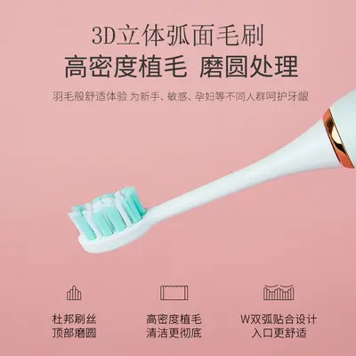 厂家直供电动牙刷跨境亚马逊电商充电成人款软毛高级电动牙刷批发