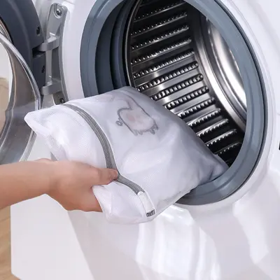 Thick Fine Mesh Laundry Bag, Protective Wash Bag for Washing Machines
