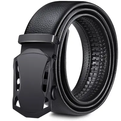 Factory direct sales] Men's belt soft leather automatic buckle daily versatile denim belt men's belt wholesale - 8