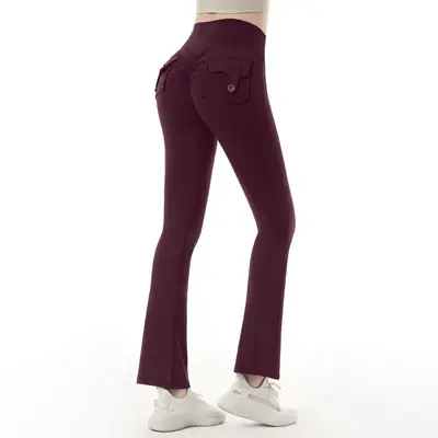 Women's Peach Hip Lift Yoga Pants with Pockets, Breathable - 9
