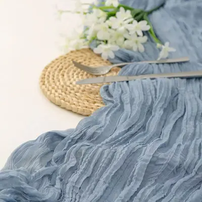 Balinese Gauze Crinkle Bohemian Table Runner