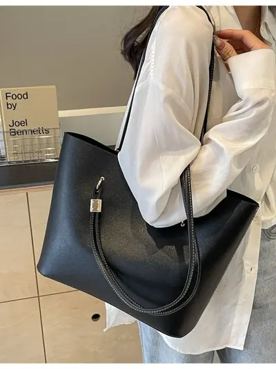 Large Capacity Single-Shoulder Tote Bag, Minimalist and Versatile - 4