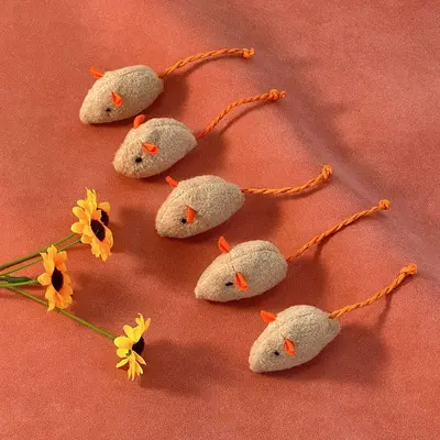 Plush Mouse Cat Toy with Catnip, Scratch and Chew Resistant - 3