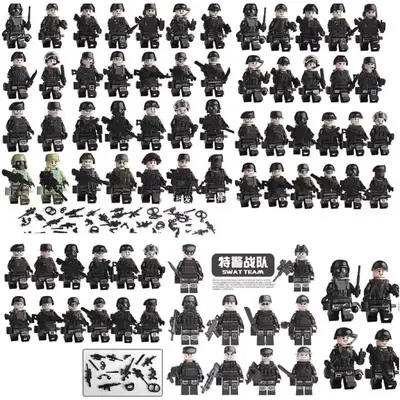 Özel Polis Minifigür Yapı Blok Seti, Küçük Parçalı Modern Askeri - 4