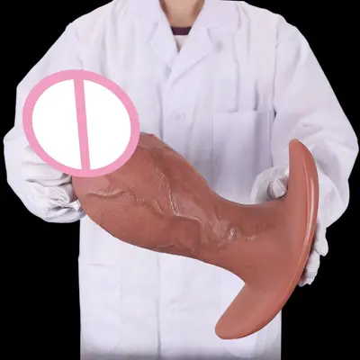 Mushroom-Head Oversized Silicone Realistic Dildo Adult Sex Toy