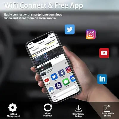 4-kanal 1080P araç kamerası, WiFi, gece görüş, geniş açı - 3