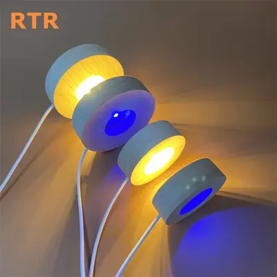 LED Lamba Tabanı DIY Fiş Gece Işığı Kristal Küre Aromaterapi Parfüm Seyyar Satış Işığı Yuvarlak Katı Ahşap Parlayan Taban