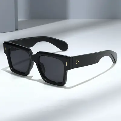 Square Frame Sunglasses Unisex Minimalist Large Frame - 2
