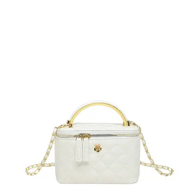Elmas Kapitoneli Kova Çanta, Küçük Chanel Tarzı, Kadın Askılı Çanta - 7
