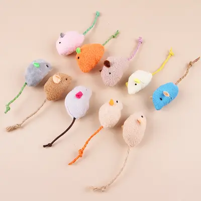Plush Catnip Mouse Cat Toy, Cute Shape Interactive Pet Toy - 5