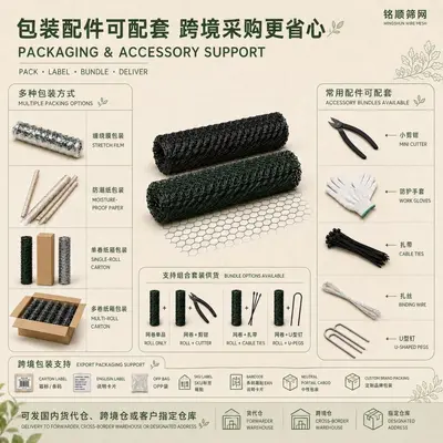 PVC-beschichtetes Sechskant-Drahtgeflecht, 3/4 Loch, Gartenzaun