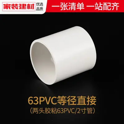 PVC Straight Pipe Fittings for Water Supply, Sizes 20/25/32/40/50/63/75 - 12
