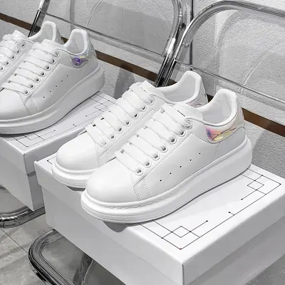 Kalın Tabanlı Unisex Beyaz Sneaker, Yeni Model 2006 - 13
