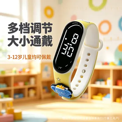 Cute Figure Print Waterproof Touch LED Electronic Bracelet Watch