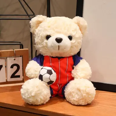 Football Themed Teddy Bear Plush Toy, World Cup Gift