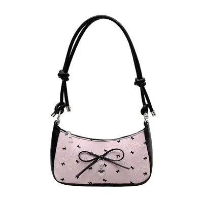Niche Design Crescent Bag Women's Bow Single Shoulder Underarm Bag - 5