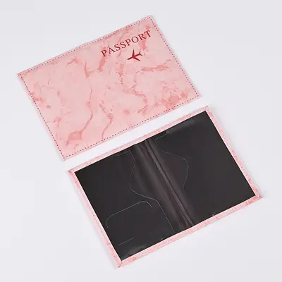 Marble Color-Changing PU Passport Cover with Ticket Holder