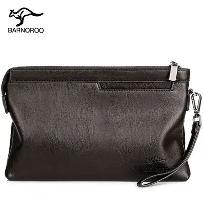 Men's Clutch Bag, Large Capacity, Soft Leather, Envelope Style - 9