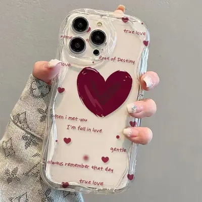 iPhone 15 Pro Max, 11, 16, 14 Pro, 13/12 uyumlu, şeffaf, düşmeye dayanıklı, Japon ve Kore tarzı, kavisli kenar desenli telefon kılıfı - 7