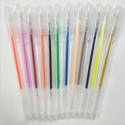 100 Color Gel Pen Set with Fluorescent and Metallic Colors