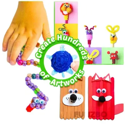 1800-piece children's DIY craft material kit